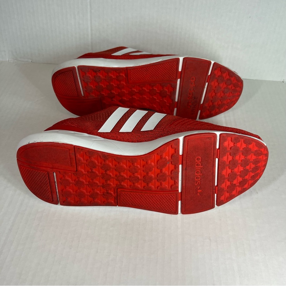Adidas Men’s Red and White Sneakers - Picture 8 of 9